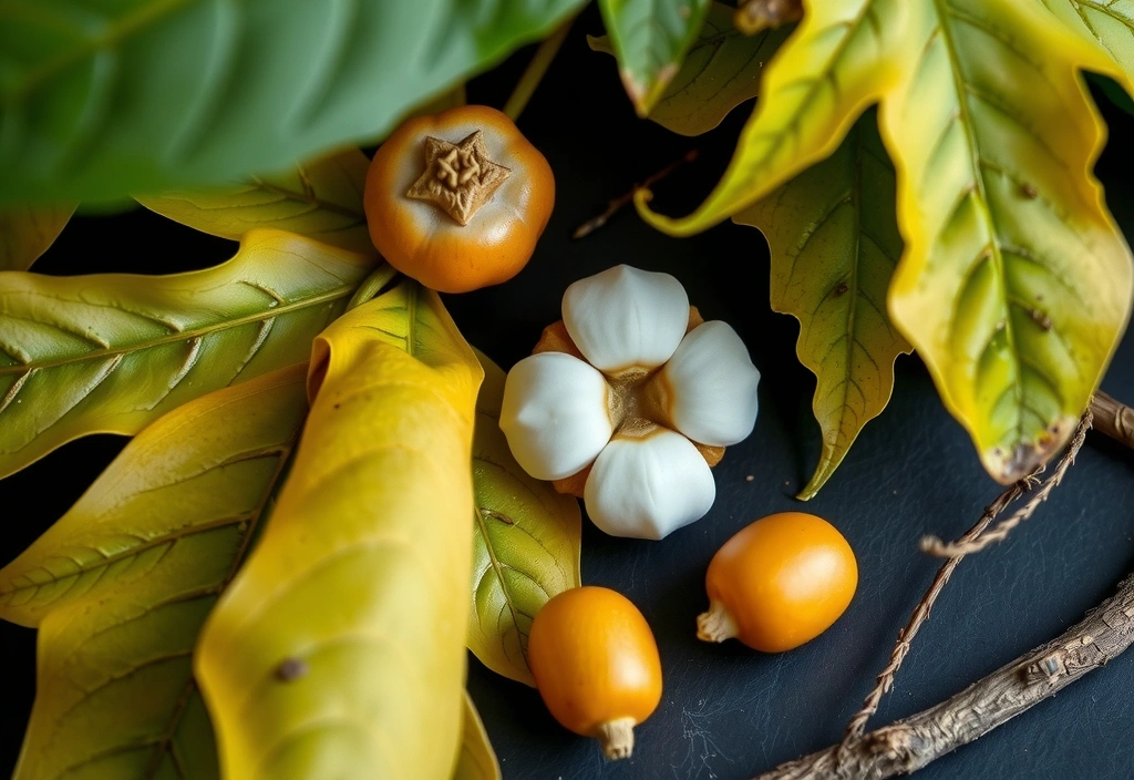 Divlji kesten listovi i plodovi u prirodnoj sredini